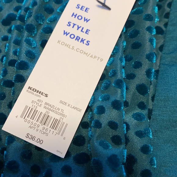 NWT Apt 9 sleeveless blouse size XL - Picture 5 of 5